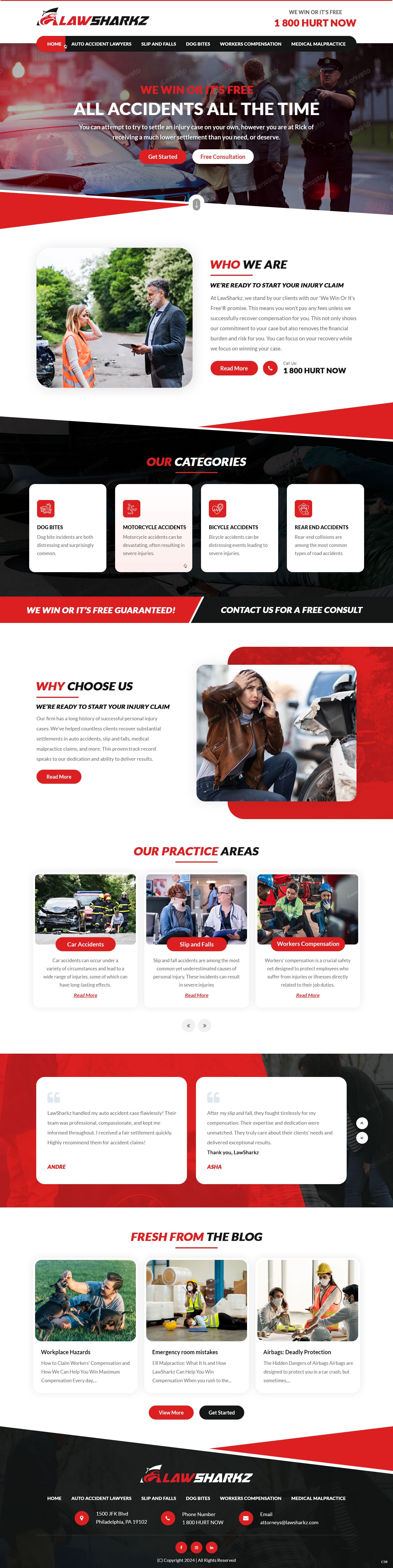 LawSharkz legal services website